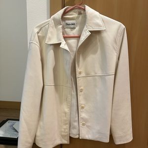White leather jacket